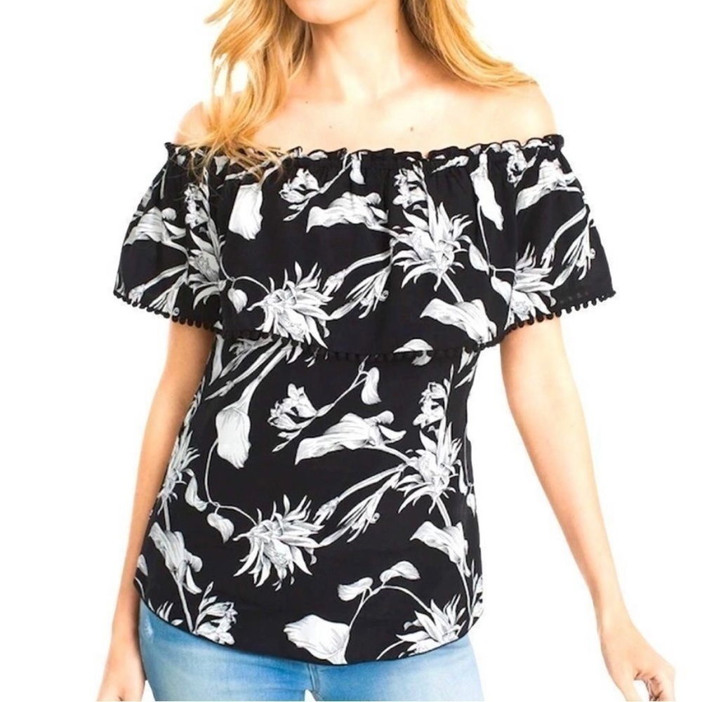 White House Black Market Off The Shoulder Top XXS